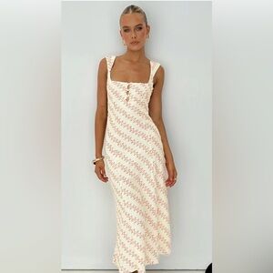 Linen Blend Midi Dress